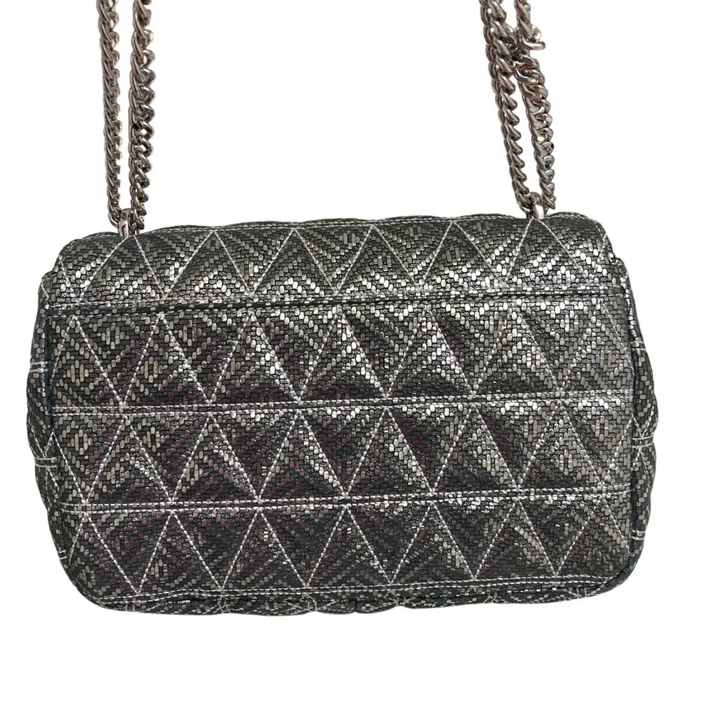 Michael kors silver Sloan large chain shoulder bag